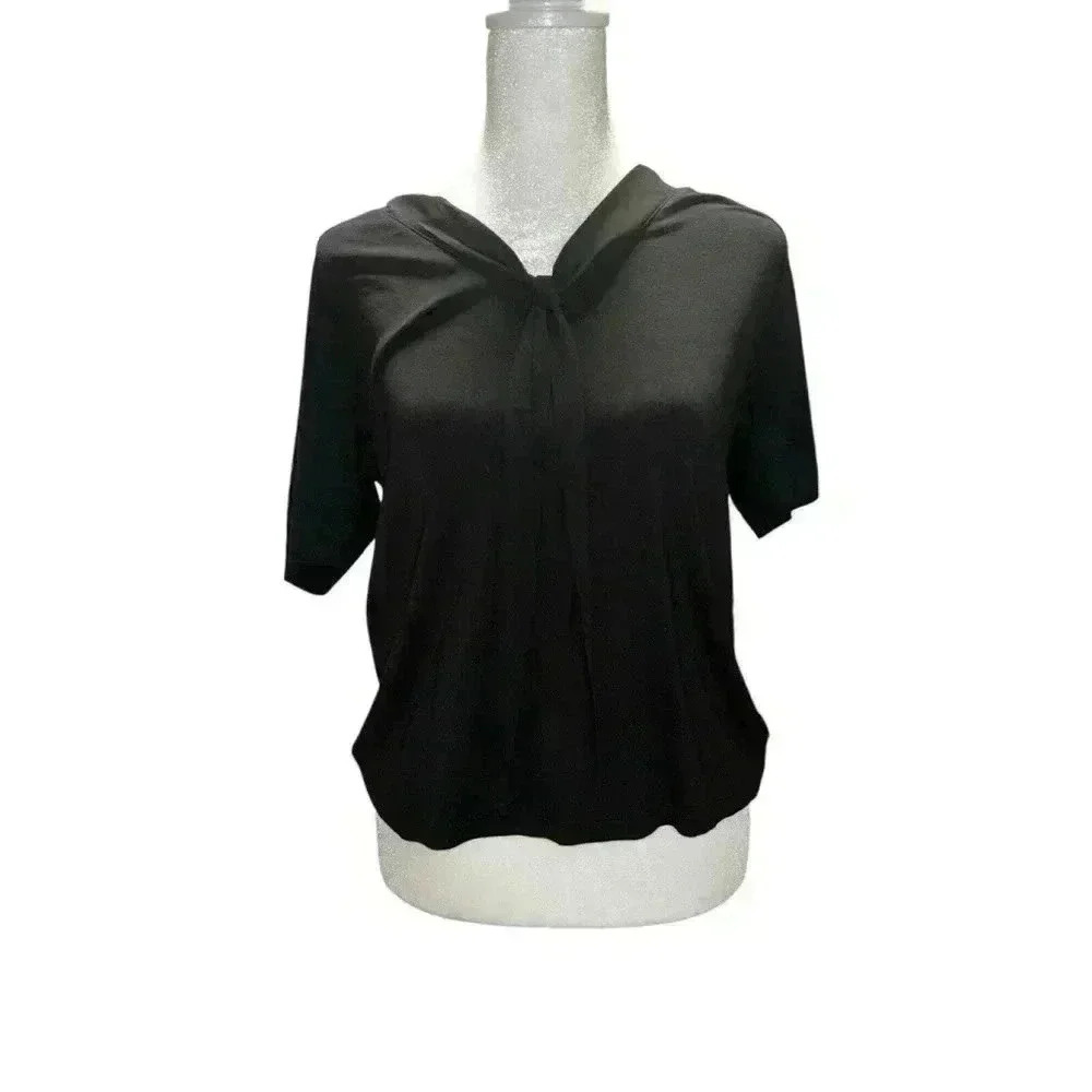 Talbots Petites‎ Front Tie Short Sleeve Blouse